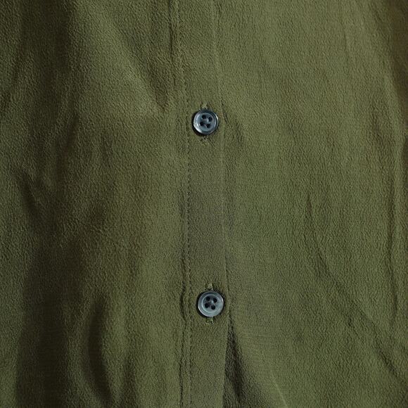 NWT Madewell Olive Green Lightweight Short Sleeve Button Up Casual Shirt Top XS - Picture 4 of 9
